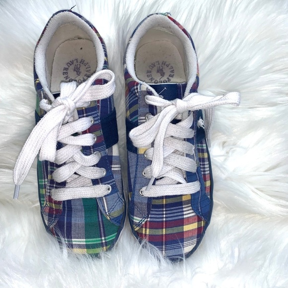 🚫SOLD! |•POLO RALPH LAUREN•|Plaid Fashion Sneaker - Picture 2 of 8